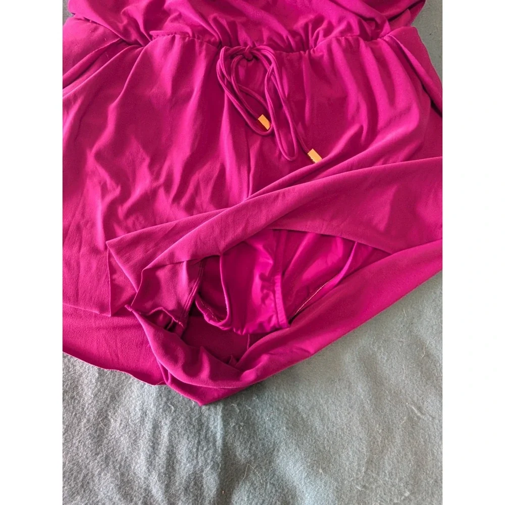 MagicSuit Bianca Romper Swimsuit Size 16 Women's 1 PC Halter Hibiscus Pink NEW